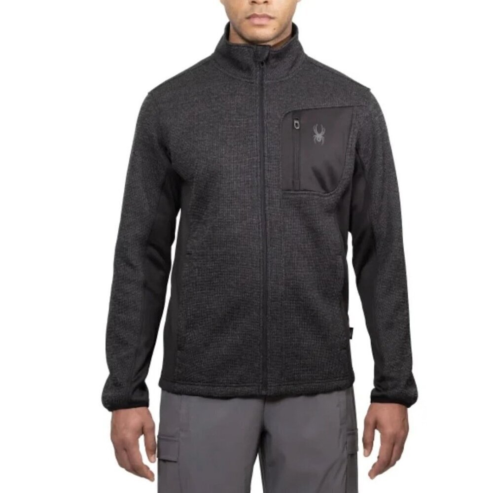 Spyder Full-Zip Jacket Men's XL Full Zip Mock Neck Sweatshirt N0081